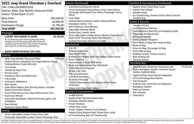2022 Jeep Grand Cherokee L Overland