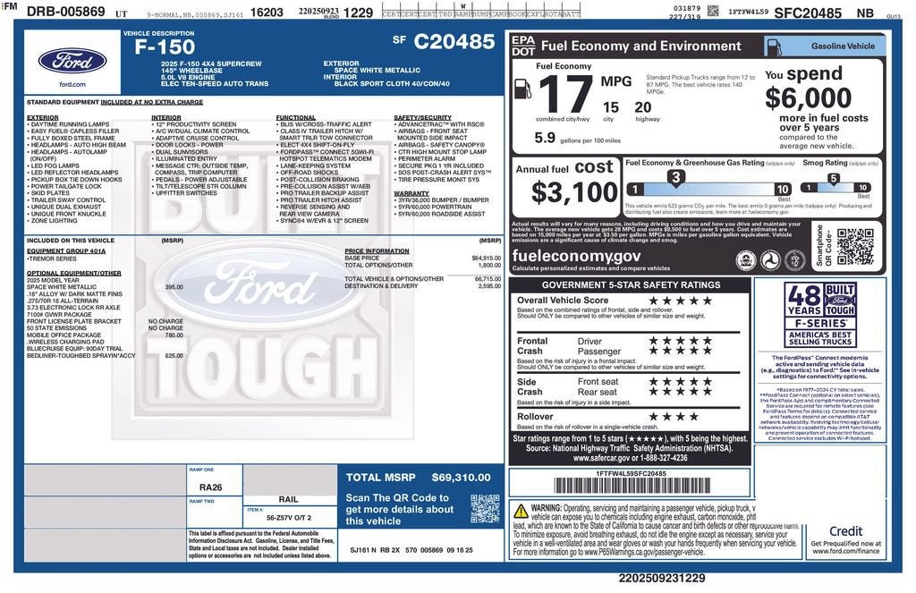 2025 Ford F-150 Tremor