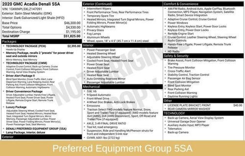 2020 GMC Acadia Denali