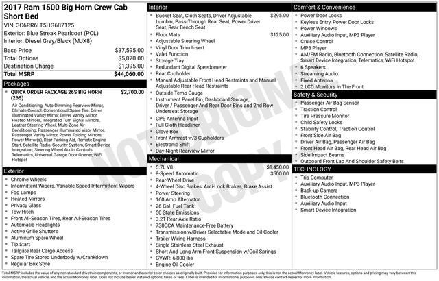 2017 RAM 1500 Big Horn