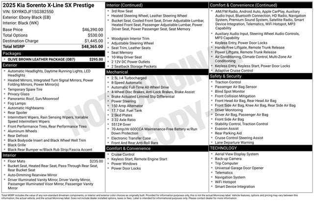 2025 Kia Sorento X-Line SX Prestige