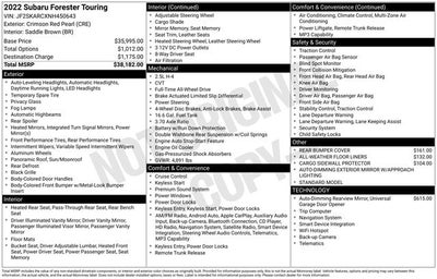 2022 Subaru Forester Touring
