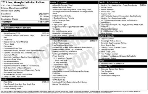 2021 Jeep Wrangler Unlimited Rubicon