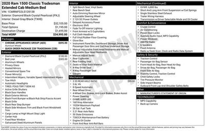 2020 RAM 1500 Classic Tradesman