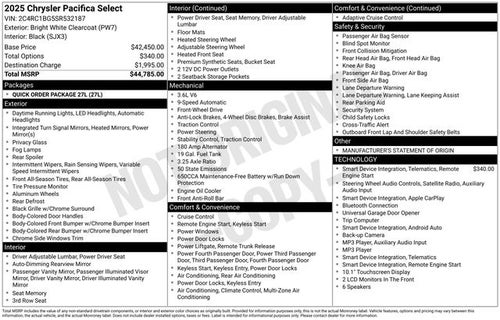 2025 Chrysler Pacifica Select