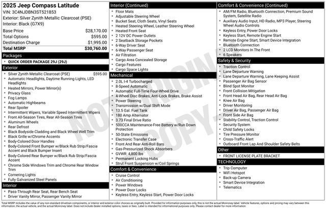 2025 Jeep Compass Latitude