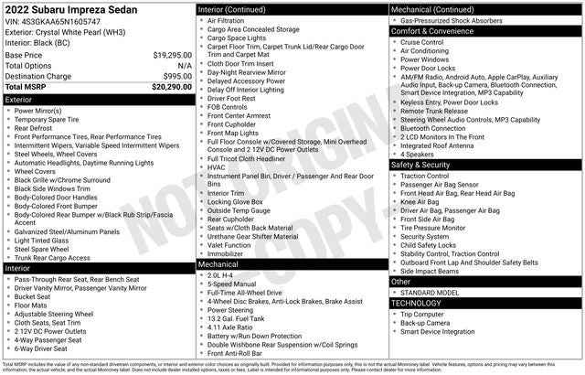 2022 Subaru Impreza Base