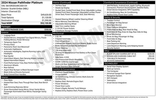 2024 Nissan Pathfinder Platinum