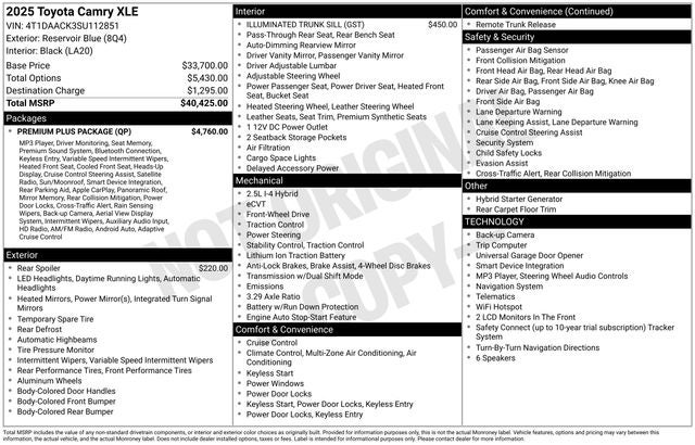 2025 Toyota Camry XLE
