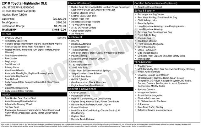 2018 Toyota Highlander XLE