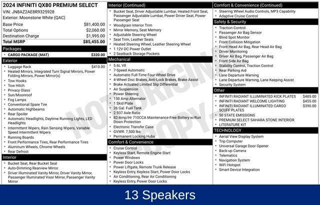 2024 INFINITI QX80 PREMIUM SELECT