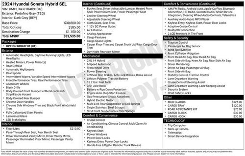 2024 Hyundai Sonata Hybrid SEL