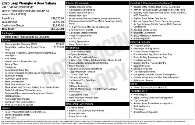 2025 Jeep Wrangler 4-Door Sahara 4x4