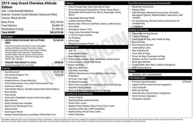 2019 Jeep Grand Cherokee Altitude