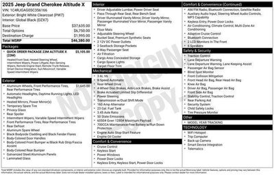 2025 Jeep Grand Cherokee Altitude X 4x2