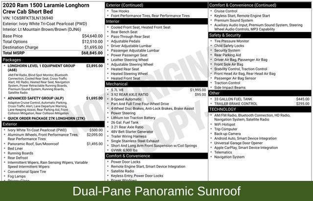 2020 RAM 1500 Laramie Longhorn Crew Cab 4x4 5'7' Box