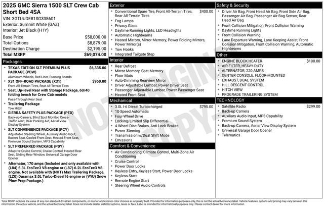 2025 GMC Sierra 1500 4WD Crew Cab Short Box SLT