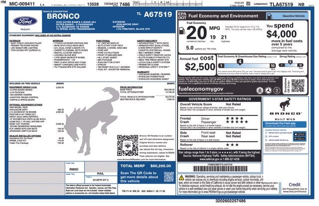 2026 Ford Bronco Outer Banks