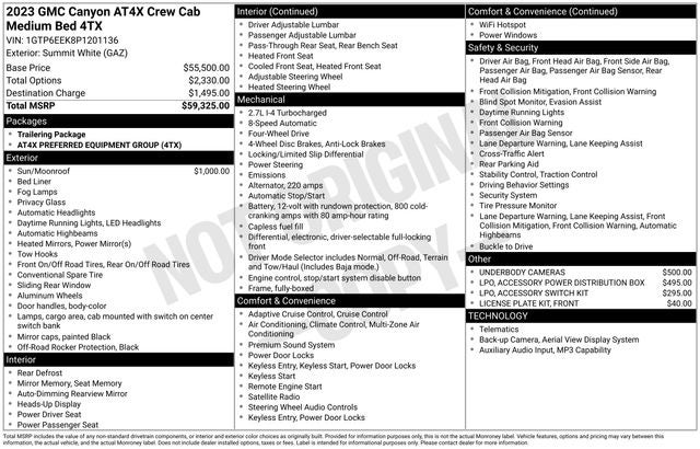 2023 GMC Canyon AT4X