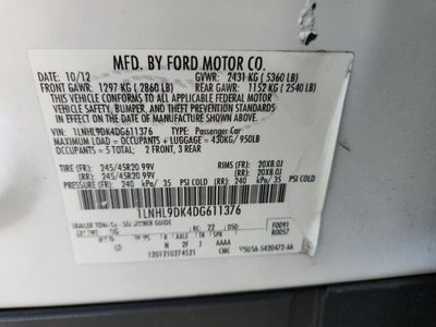 2013 Lincoln MKS Base