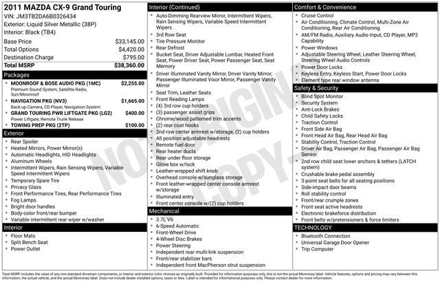 2011 Mazda Mazda CX-9 Grand Touring