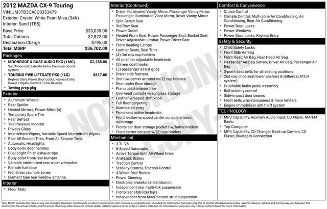 2012 Mazda Mazda CX-9 Touring