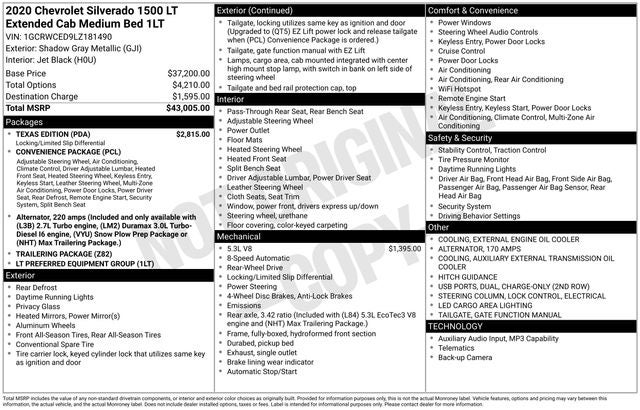 2020 Chevrolet Silverado 1500 LT Texas Edition