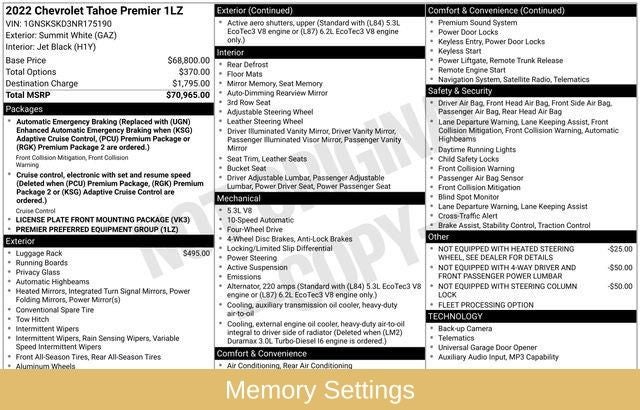 2022 Chevrolet Tahoe Premier