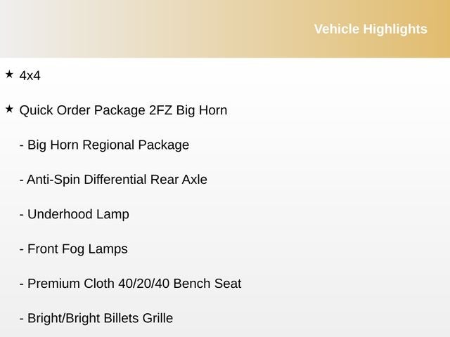 2018 RAM 2500 Big Horn