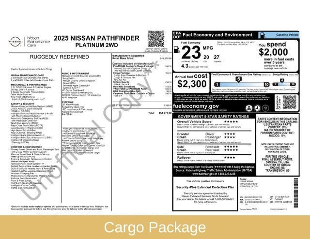 2025 Nissan Pathfinder Platinum