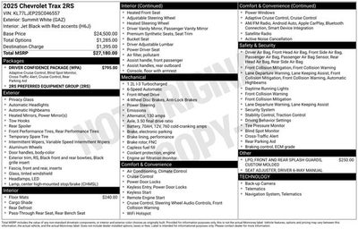 2025 Chevrolet Trax 2RS