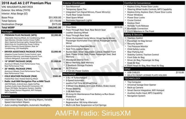 2018 Audi A6 2.0T Premium Plus quattro