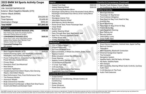 2023 BMW X4 xDrive30i