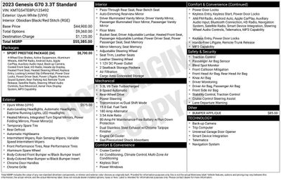 2023 Genesis G70 3.3T