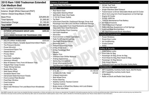 2015 RAM 1500 Tradesman
