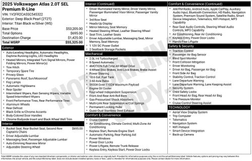 2025 Volkswagen Atlas 2.0T SEL Premium R-Line