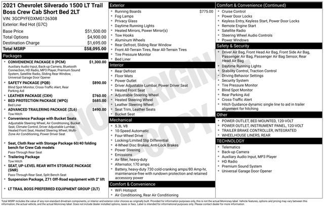 2021 Chevrolet Silverado 1500 LT Trail Boss