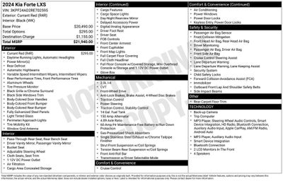 2024 Kia Forte LXS