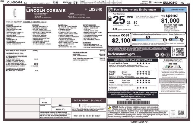 2025 Lincoln Corsair Premiere FWD's photo