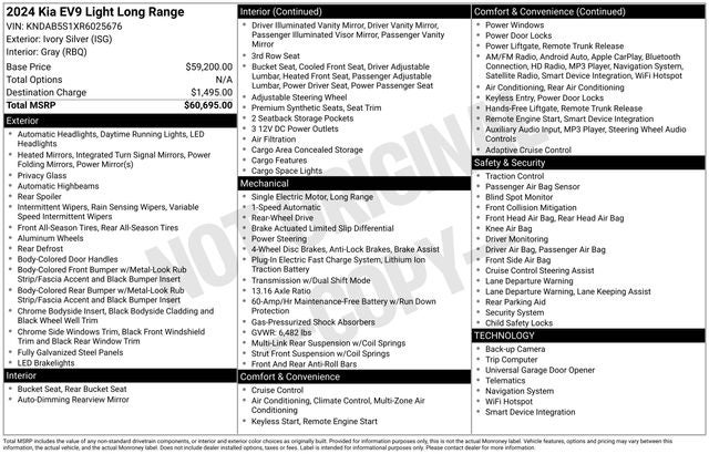 2024 Kia EV9 Light Long Range