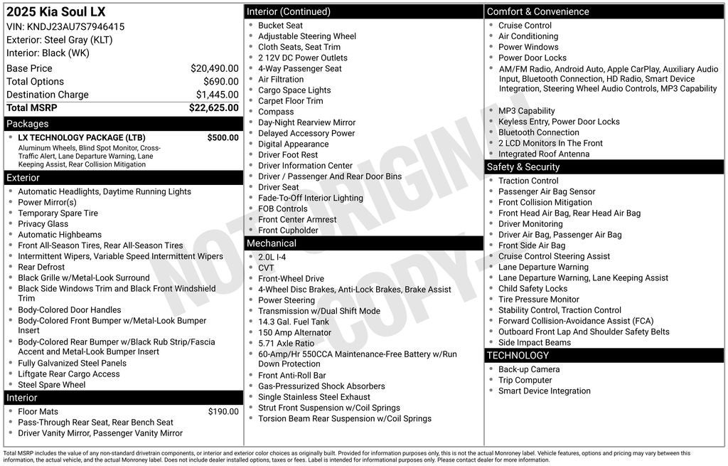 2025 Kia Soul 2.0L LX IVT's photo