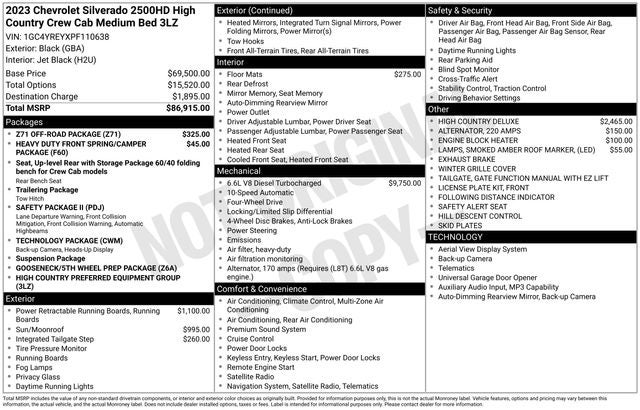 2023 Chevrolet Silverado 2500HD High Country