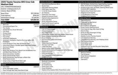 2025 Toyota Tacoma SR5