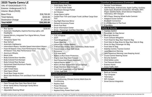 2025 Toyota Camry Base