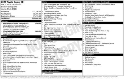2026 Toyota Camry Base
