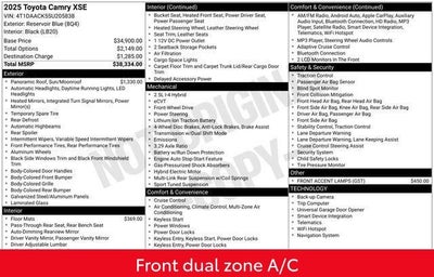 2025 Toyota Camry XSE