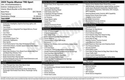 2025 Toyota 4Runner TRD Sport