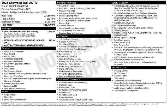 2025 Chevrolet Trax ACTIV