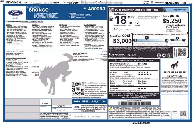 2024 Ford Bronco Everglades Hard Top 7 Speakers
