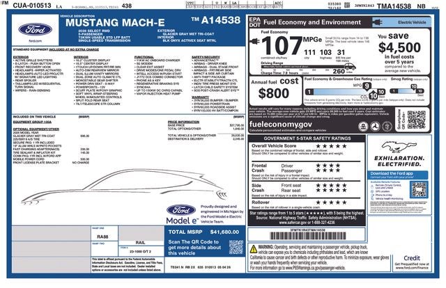 2026 Ford Mustang Mach-E Select